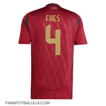Belgia Wout Faes #4 Tricou Fotbal Replică European 2024 Barbati Acasa